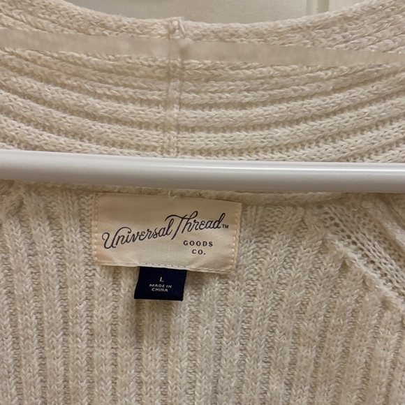 Universal Thread Cream Ribbed Cardigan - Picture 2 of 4